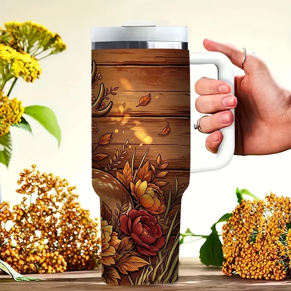 Tumbler da 40 oz con manico, b - Hunting Outdoor Background recensione e prezzo