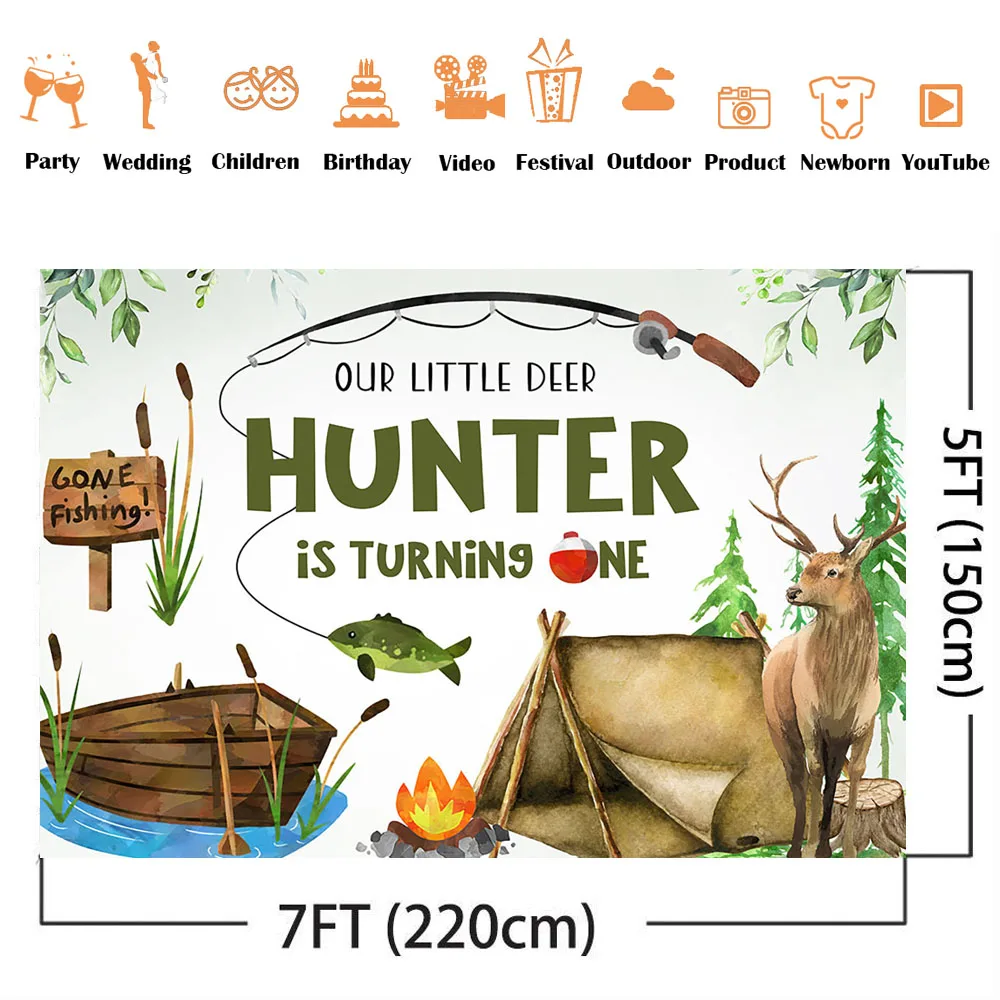 Caccia Pesca Compleanno Sfondo - Hunting Outdoor Background recensione e prezzo