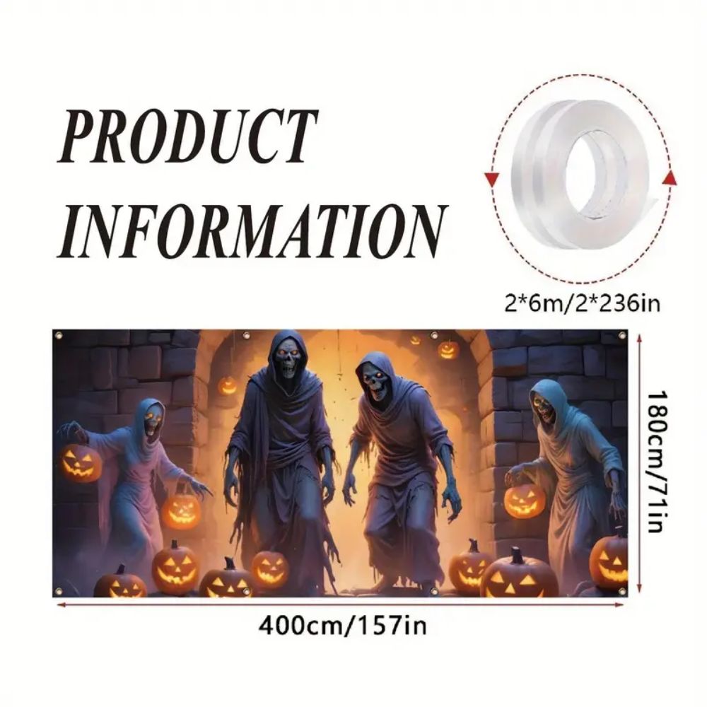 VIKAMA Halloween Garage Banner - Hunting Outdoor Background recensione e prezzo